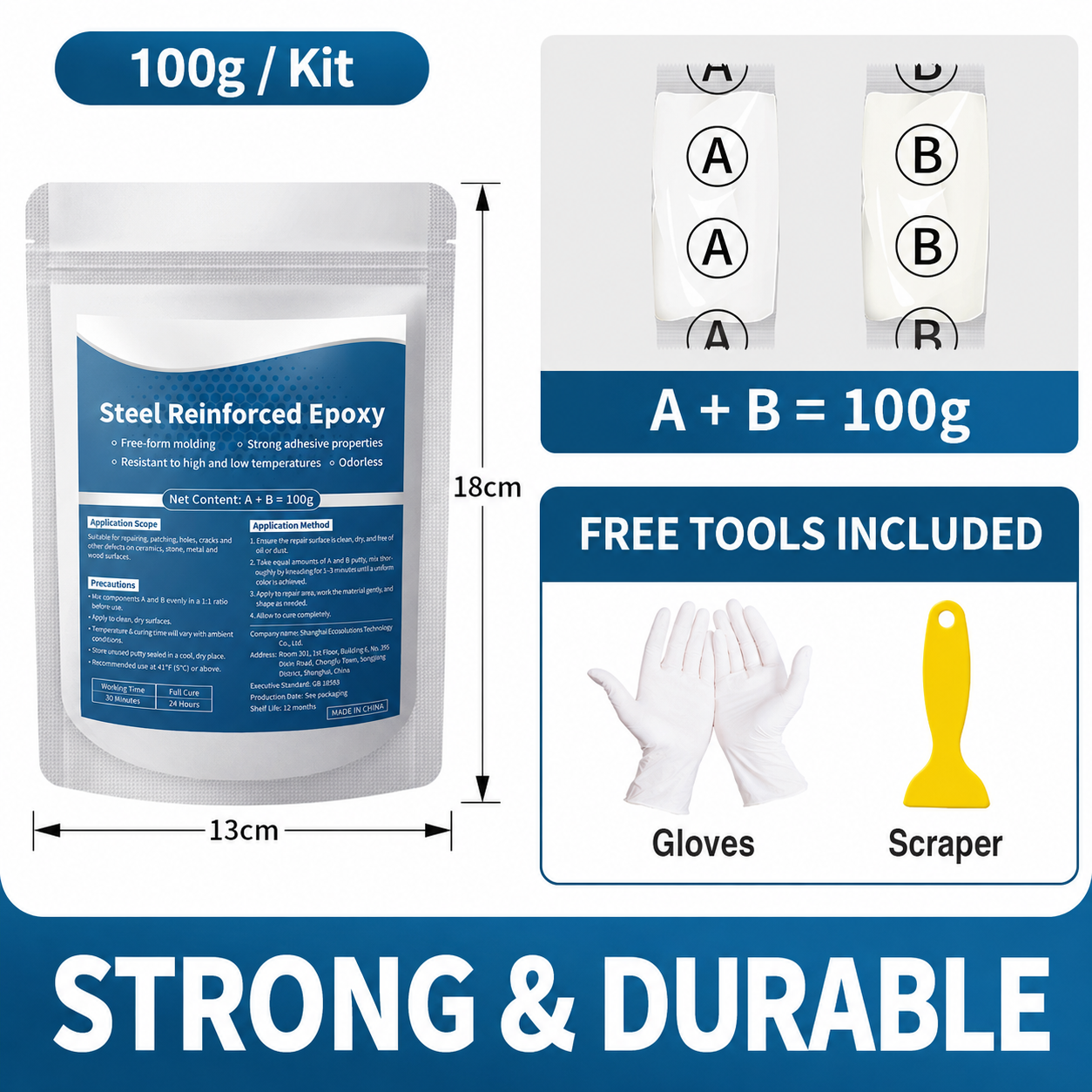 Steel-Reinforced Epoxy Repair Putty Kit β Fill Cracks, Gaps & Broken Surfaces