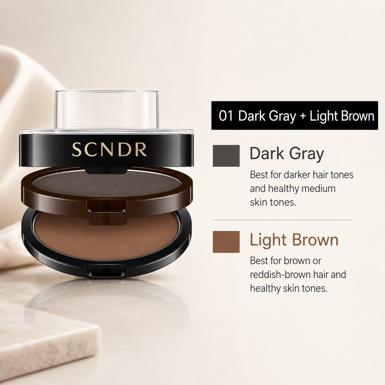 𝑺𝑪𝑵𝑫𝑹® 2026 Brow Stamp Kit with 3 Pairs of Brow Shape Stencils — Waterproof Natural Brows in Seconds
