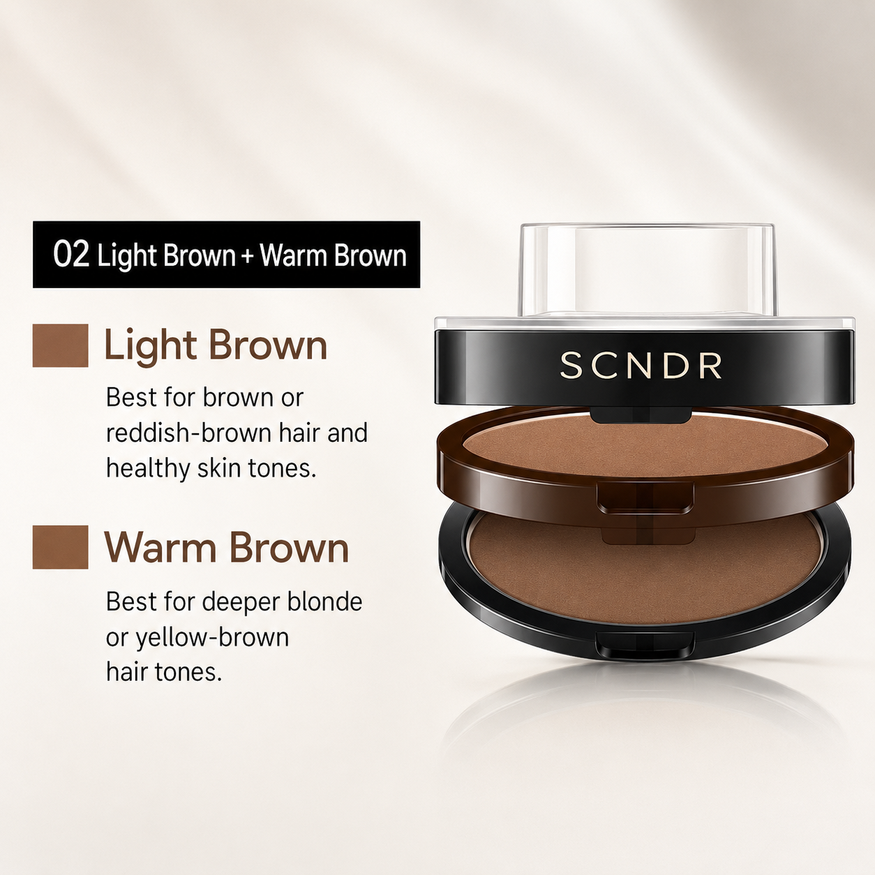 Light Brown + Warm Brown