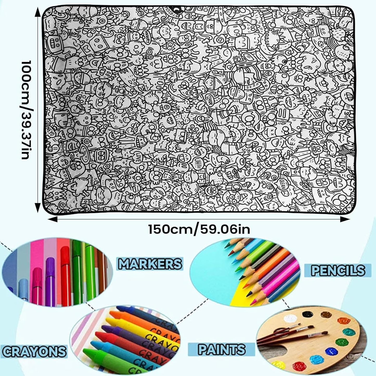 🎨♻️ Reusable DIY Coloring Blanket – Perfect for Kids & Parents! 👨‍👩‍👧‍👦✨
