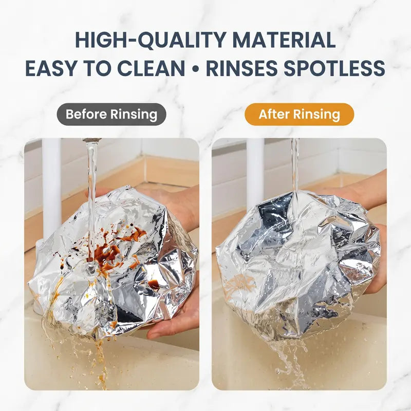 2026 Disposable Insulating Aluminum Foil Food Covers (Reusable) 50pcs/pack